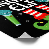 Singing Elf Christmas Family Men Women Kids Elf Sq Poster (Ecke)