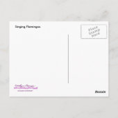 Singing Flamingos Postkarte (Rückseite)