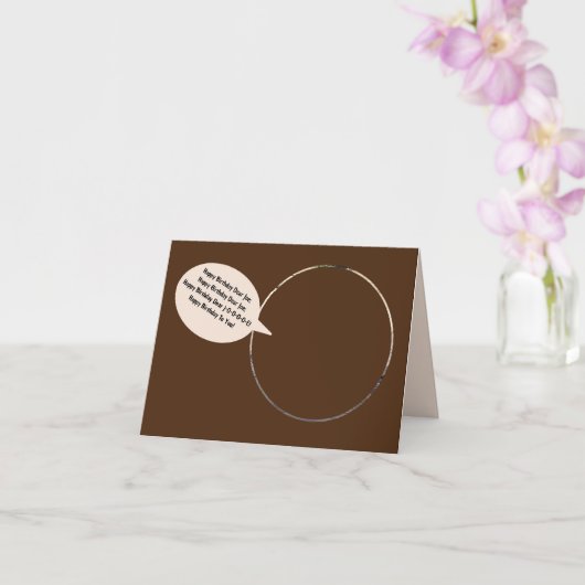 Singing Hippo Birthday Card/personalize Karte (Orchidee)