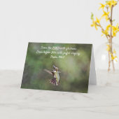 Singing Hummingbird Scripture Card Psalm 100:2 Karte (Gelbe Blume)