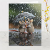 Singing in the rain karte (Gelbe Blume)