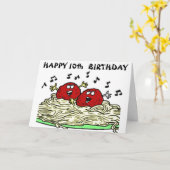"SINGING MEATBALL" NUR FÜR IHREN ZWANZIG GEBURTSTA KARTE (Gelbe Blume)