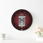 Singing Microphone Clock Große Wanduhr (Zuhause)