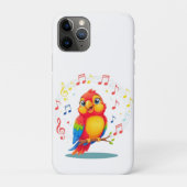 **Singing Parrot – Cute Parrot Singing Illustratio Case-Mate iPhone Hülle (Rückseite)