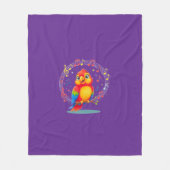 **Singing Parrot – Cute Parrot Singing Illustratio Fleecedecke (Vorderseite)