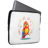 **Singing Parrot – Cute Parrot Singing Illustratio Laptopschutzhülle (Vorne Rechts)