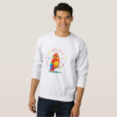 **Singing Parrot – Cute Parrot Singing Illustratio Sweatshirt (Vorne ganz)