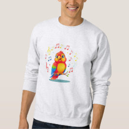 **Singing Parrot – Cute Parrot Singing Illustratio Sweatshirt