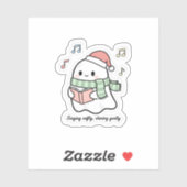 Singing Softly Shining Gently Sticker | Cute Ghost (Blatt)