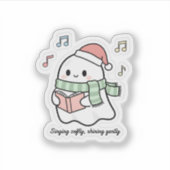 Singing Softly Shining Gently Sticker | Cute Ghost (Vorderseite)