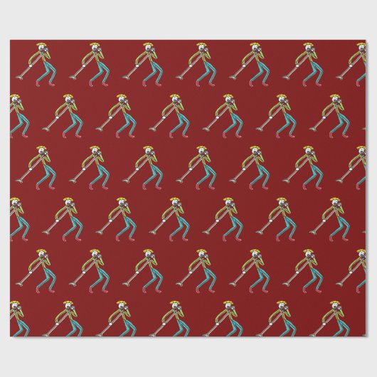 Singing Stickman Geschenkpapier (Flach)