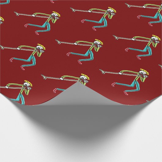 Singing Stickman Geschenkpapier (Ecke)