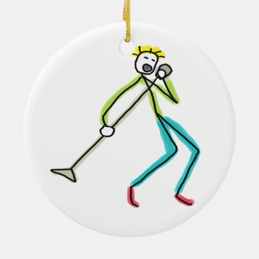 Singing Stickman Keramik Ornament (Hinten)