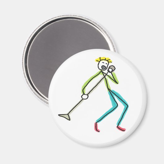 Singing Stickman Magnet (Vorderseite/Rückseite)