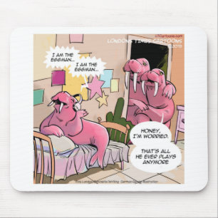 Singing Walrus Worried Mousepad