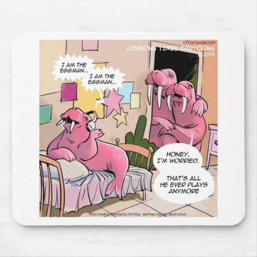 Singing Walrus Worried Mousepad (Vorne)