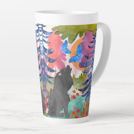 SINGING WITH ANGELS umwickeln Design-Tasse Milchtasse (Rechte Ecke)