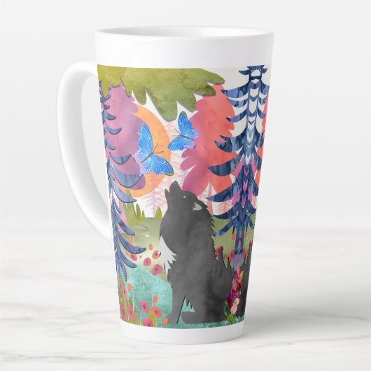 SINGING WITH ANGELS umwickeln Design-Tasse Milchtasse (Linke Ecke)
