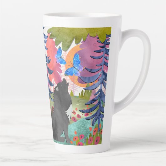 SINGING WITH ANGELS umwickeln Design-Tasse Milchtasse (Rechts)