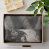 Singing Woman with Music Tattoos Decoupage Seidenpapier (Geschenk)