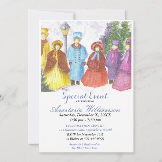 SINGINGÖFFNUNGSHAUS-PARTY-EREIGNIS EINLADUNG (Vorderseite)