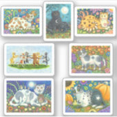 SINGKATZEN UND LÄNDLICHE KITTENKITTEN AUFKLEBER (Vorderseite)