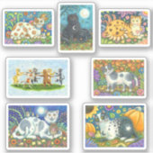 SINGKATZEN UND LÄNDLICHE KITTENKITTEN AUFKLEBER (Vorderseite)