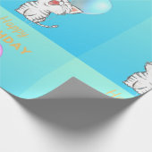 SINGKITTEN GLÜCKLICH GEBURTSTAG GESCHENKPAPIER (Ecke)