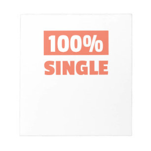 Single 100% notizblock