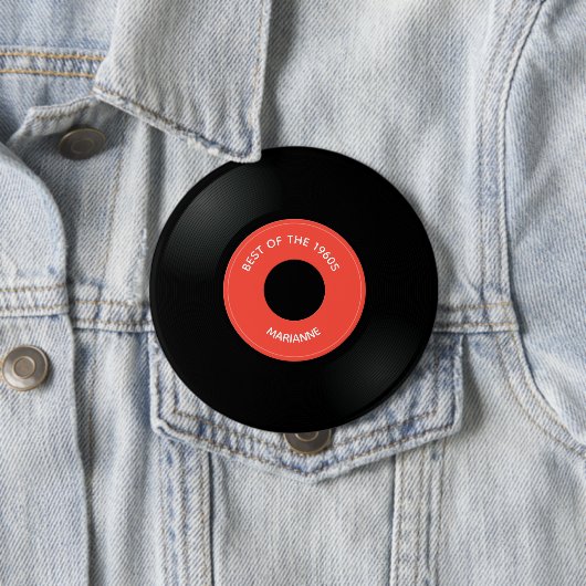 Single "45" für Vinyl Record Button (Beispiel)