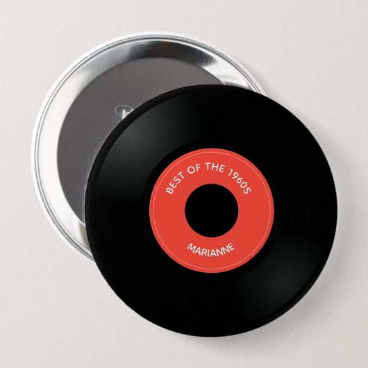 Single "45" für Vinyl Record Button (Vorne & Hinten)