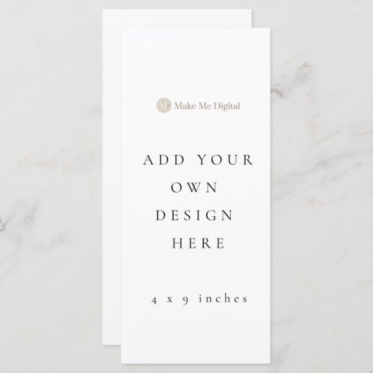 SINGLE 4 x 9 Zoll Add your own Design Program/Menu (Vorne/Hinten)