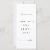 SINGLE 4 x 9 Zoll Add your own Design Program/Menu (Vorderseite)