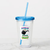 Single, aber nie einsam acryltrinkbecher (Rückseite)