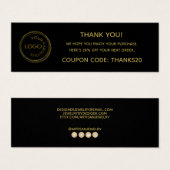 Single Add Your Logo Thank You Enclosure Black (Vorne & Hinten)