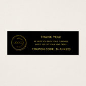 Single Add Your Logo Thank You Enclosure Black (Vorderseite)