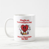 Single am Valentinstag - Mehr Schokolade für mich Kaffeetasse (Links)