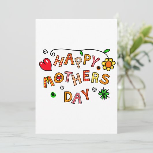 Single and Fun Happy Mothers Day Karte (Stehend Vorderseite)