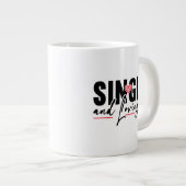Single and Loving It Jumbo-Tasse (Vorderseite Rechts)