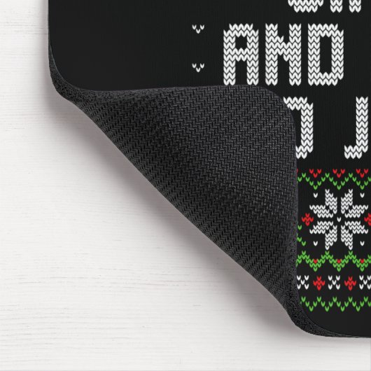 Single And Ready To Jingle Ugly Christmas Sweater Mousepad (Ecke)
