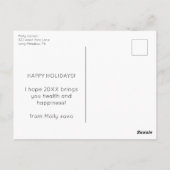 Single auf dem ganzen Weg, Mädchen oder Typ Weihna Postkarte (Rückseite)