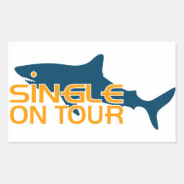 Single auf Tour Rechteckiger Aufkleber