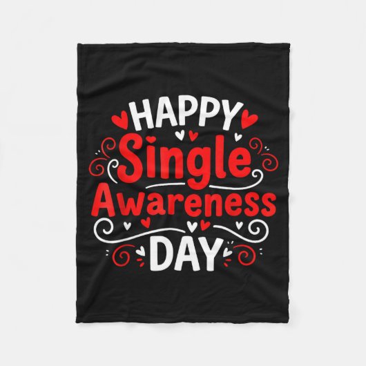 Single Awareness Day Funny Anti-valentine Humor De Fleecedecke (Vorderseite)