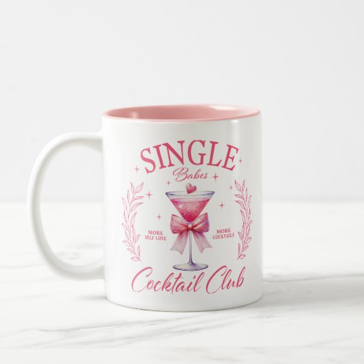 Single Babes Cocktail Club Zweifarbige Tasse (Links)