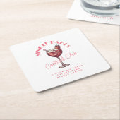 Single Babes Valentinstag Party Rosa Cocktail Rechteckiger Pappuntersetzer (angewinkelt)