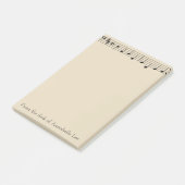 Single-Bar von Musik Post-it Klebezettel (angewinkelt)