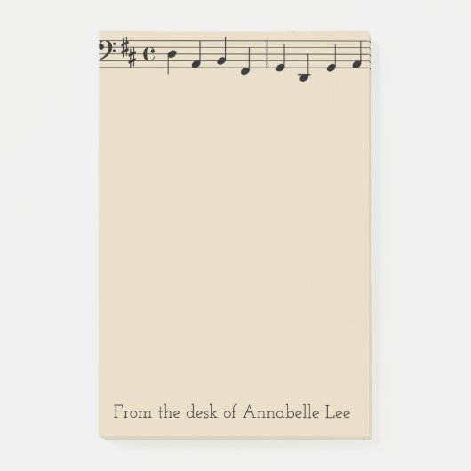 Single-Bar von Musik Post-it Klebezettel (Vorderseite)