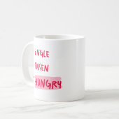 Single Bekannt Hungrig Lustige Beziehungszitat-Kun Kaffeetasse (Vorderseite Links)