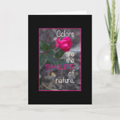 Single Bending Rosa Foto Schwarze Grenze Custom Karte (Vorderseite)