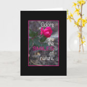 Single Bending Rosa Foto Schwarze Grenze Custom Karte (Gelbe Blume)